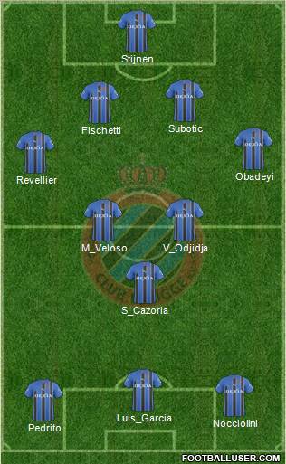 Club Brugge KV football formation