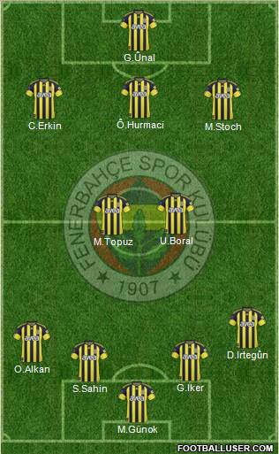 Fenerbahçe SK Formation 2010