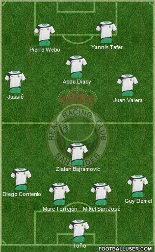 R. Racing Club S.A.D. football formation