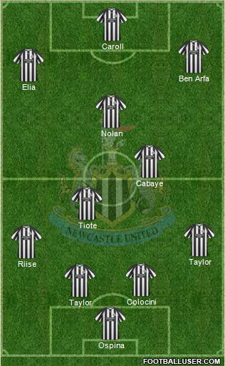 Newcastle United Formation 2010