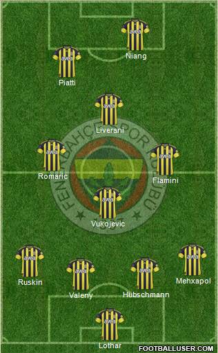 Fenerbahçe SK Formation 2010