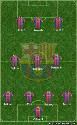 F.C. Barcelona Formation 2010