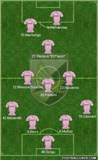 Città di Palermo football formation