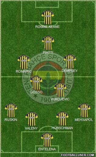 Fenerbahçe SK Formation 2010
