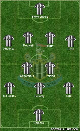 Newcastle United Formation 2010