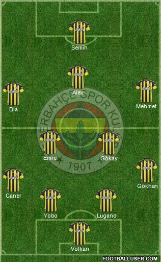Fenerbahçe SK Formation 2010
