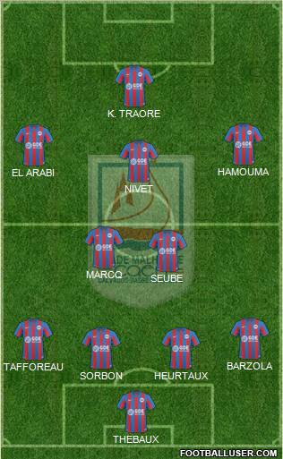 Stade Malherbe Caen Basse-Normandie football formation