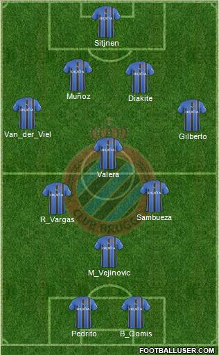 Club Brugge KV football formation