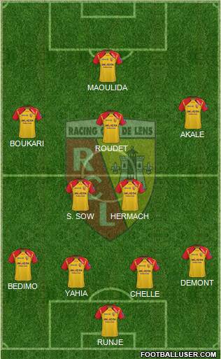 Racing Club de Lens football formation