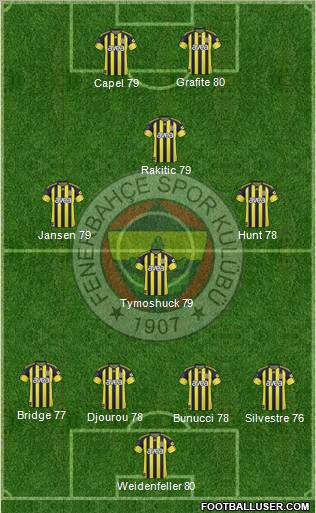 Fenerbahçe SK Formation 2010