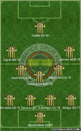 Fenerbahçe SK Formation 2010