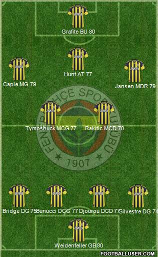 Fenerbahçe SK Formation 2010