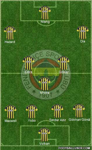 Fenerbahçe SK Formation 2010
