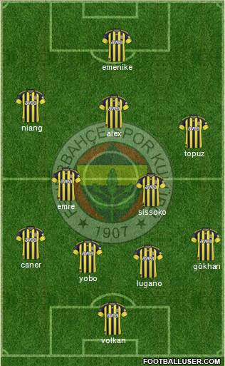 Fenerbahçe SK Formation 2010