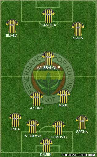Fenerbahçe SK Formation 2010