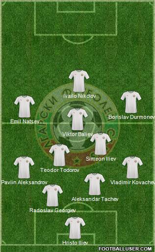 Bulgaria 4-2-3-1 football formation