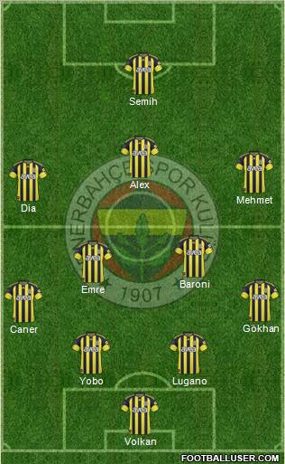 Fenerbahçe SK Formation 2010