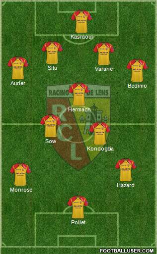 Racing Club de Lens football formation