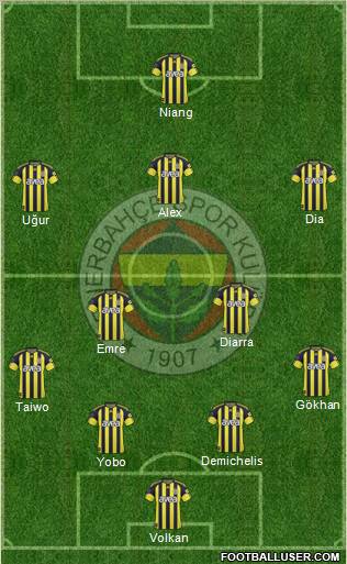 Fenerbahçe SK Formation 2010