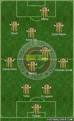 Fenerbahçe SK Formation 2010