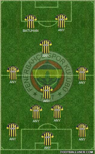 Fenerbahçe SK Formation 2010