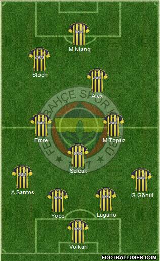 Fenerbahçe SK Formation 2010