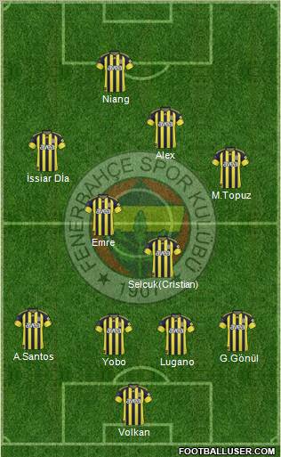Fenerbahçe SK Formation 2010