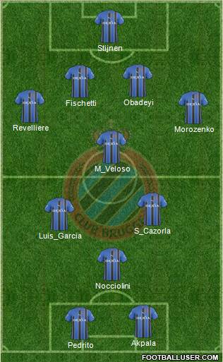 Club Brugge KV football formation