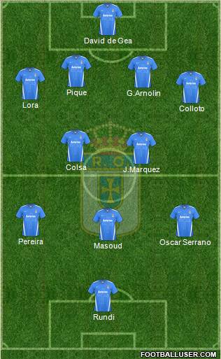 Real Oviedo S.A.D. football formation