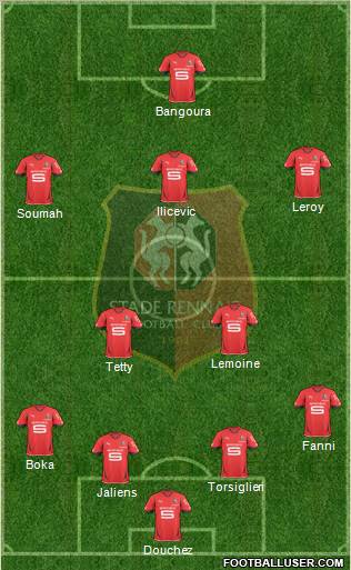 Stade Rennais Football Club 4-2-3-1 football formation