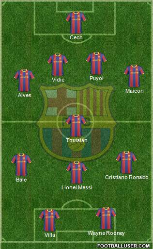 F.C. Barcelona Formation 2010