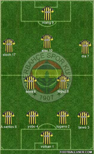 Fenerbahçe SK Formation 2010