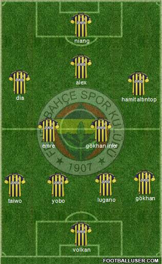Fenerbahçe SK Formation 2010