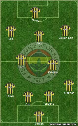 Fenerbahçe SK Formation 2010