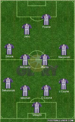 Perth Glory 4-5-1 football formation