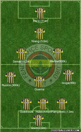 Fenerbahçe SK Formation 2010