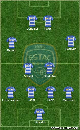 Esperance Sportive Troyes Aube Champagne football formation