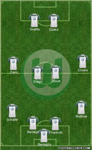VfL Wolfsburg Formation 2010