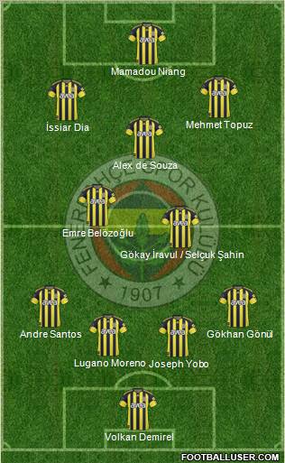 Fenerbahçe SK Formation 2010