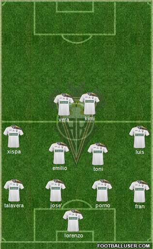 Albacete B., S.A.D. football formation