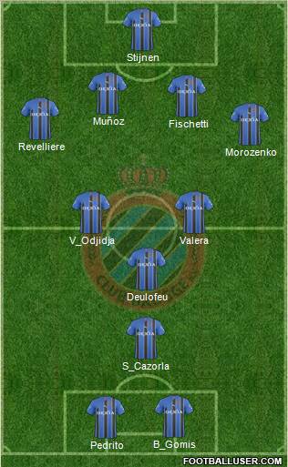 Club Brugge KV football formation