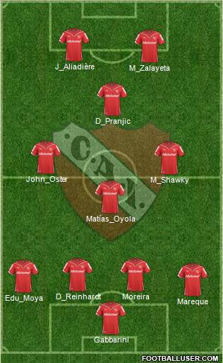 Independiente Formation 2010