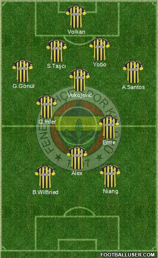Fenerbahçe SK Formation 2010