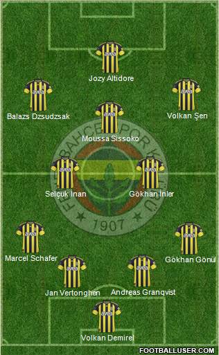 Fenerbahçe SK Formation 2010