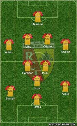 Racing Club de Lens football formation