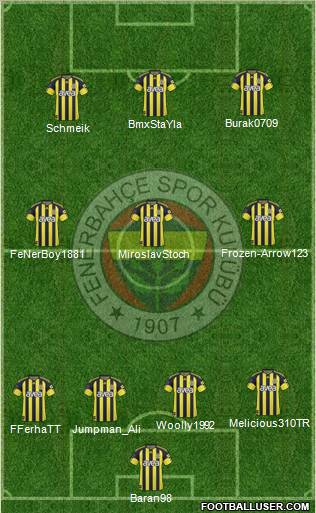 Fenerbahçe SK Formation 2010