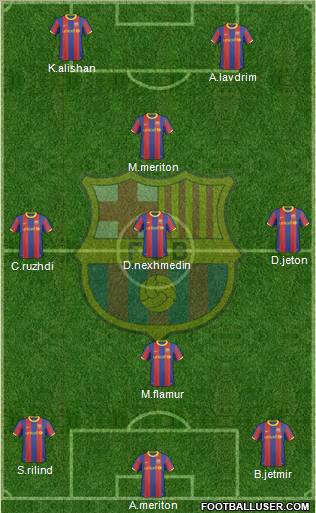 F.C. Barcelona Formation 2010