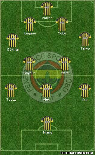 Fenerbahçe SK Formation 2010