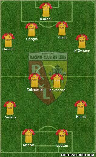 Racing Club de Lens football formation