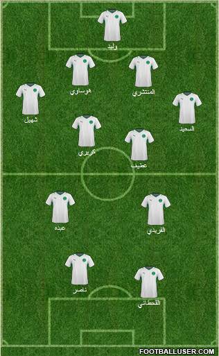 Saudi Arabia football formation